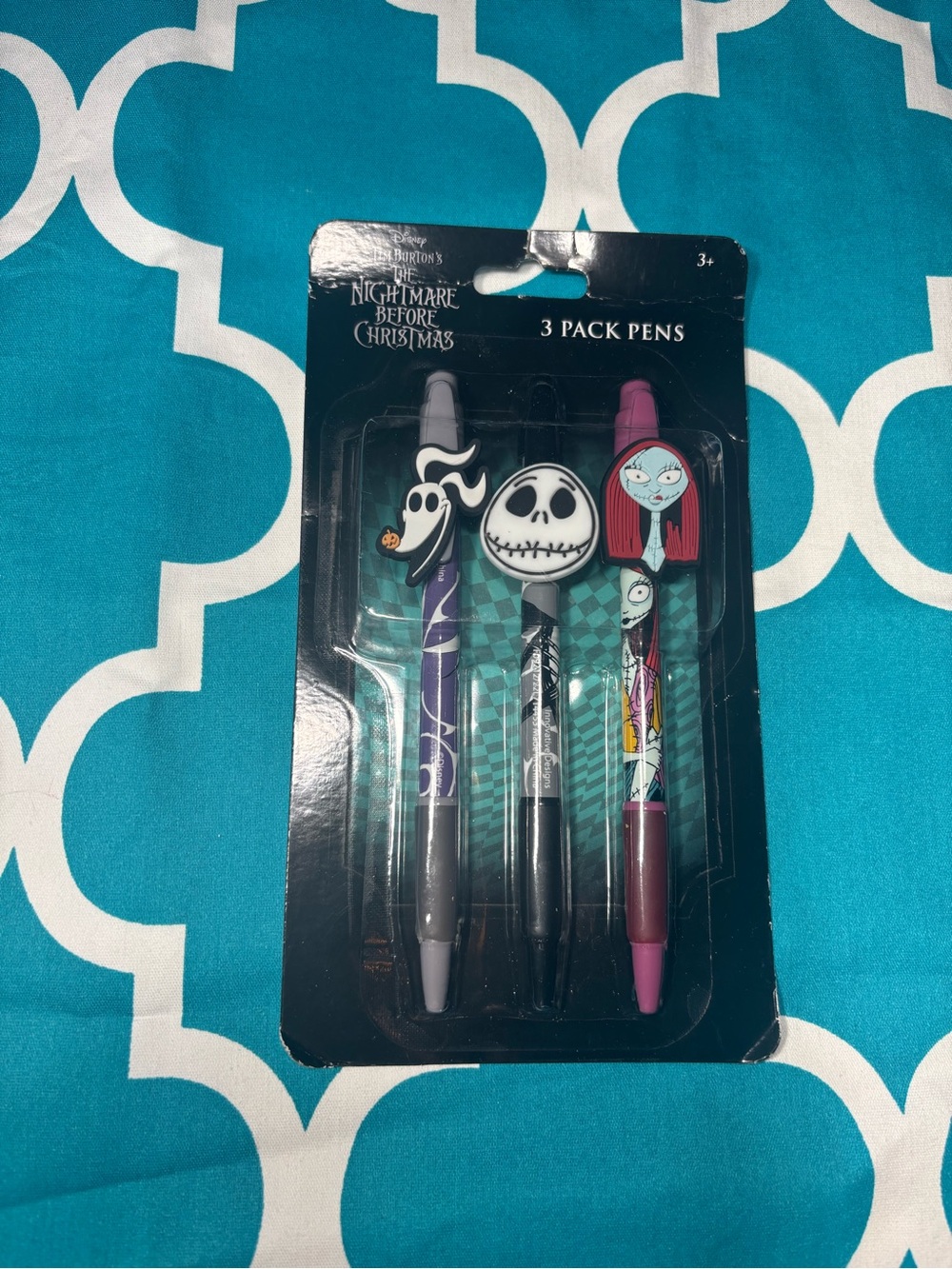 New The Nightmare Before Christmas 3-Pack Character Pens - Black, Purple, Pink